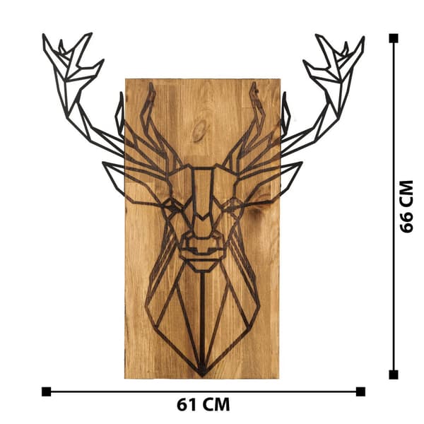 Koristeellinen puinen seinätarvike Deer