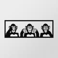 Miniatyrbillede 4 af 6: Dekorativt metalvægtilbehør Three Monkeys-L