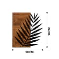 Miniatyrbillede 7 af 7: Dekorativt trævægstilbehør Blad3 Metaldekor