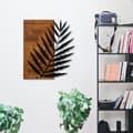 Miniatyrbillede 2 af 7: Dekorativt trævægstilbehør Blad3 Metaldekor