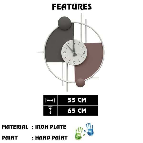 Dekorativ veggklokke i metall Miskin-1