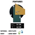 Miniatyrbild 8 av 8: Dekorativ väggklocka i metall Ecir-2