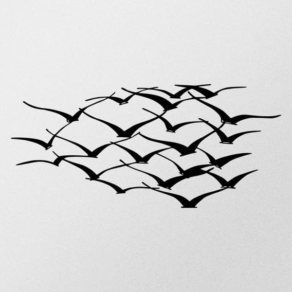 Dekorativt metalvægtilbehør Herd of Birds
