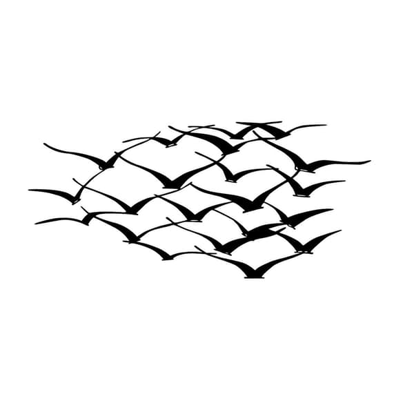 Dekorativt metalvægtilbehør Herd of Birds