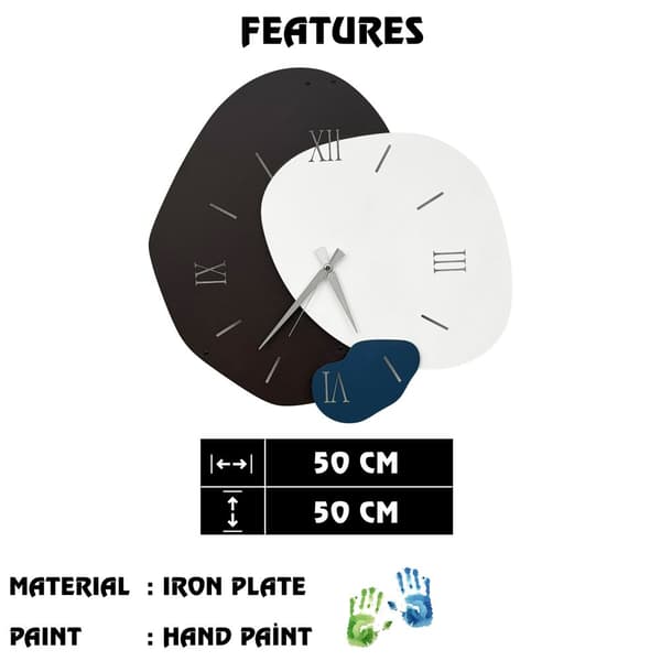 Dekorativt metal vægur Meymene-2