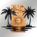 Miniatyrbillede 4 af 6: Dekorativt trævægstilbehør Hawaii 2