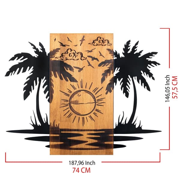 Dekorativt trævægstilbehør Hawaii 2