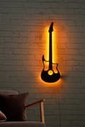 Miniatyrbild 3 av 9: Dekorativ LED-belysningsgitarr - Gul