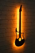 Miniatyrbild 2 av 9: Dekorativ LED-belysningsgitarr - Gul