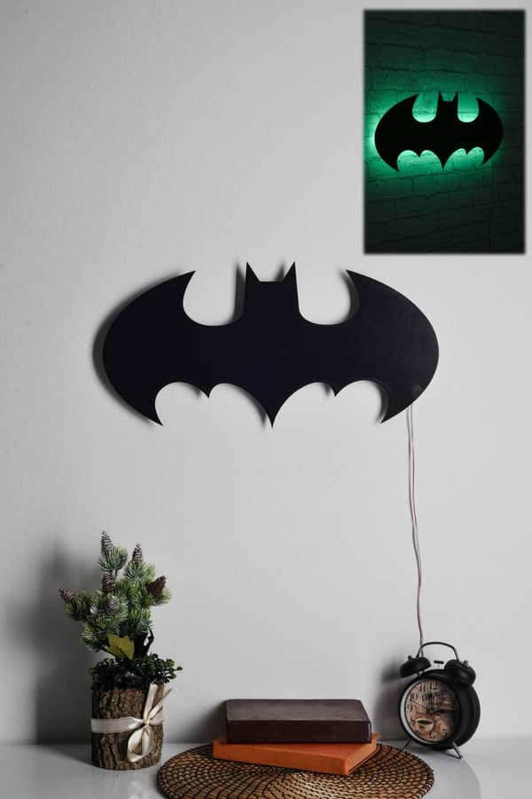 Dekorativ LED-belysning Batman - Grønn