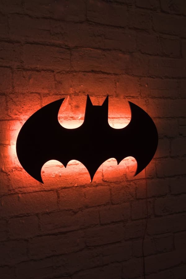 Dekorativ LED-belysning Batman - Rød