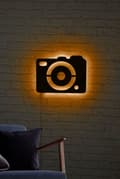Miniatyrbillede 3 af 9: Dekorativt LED-lyskamera - Gul