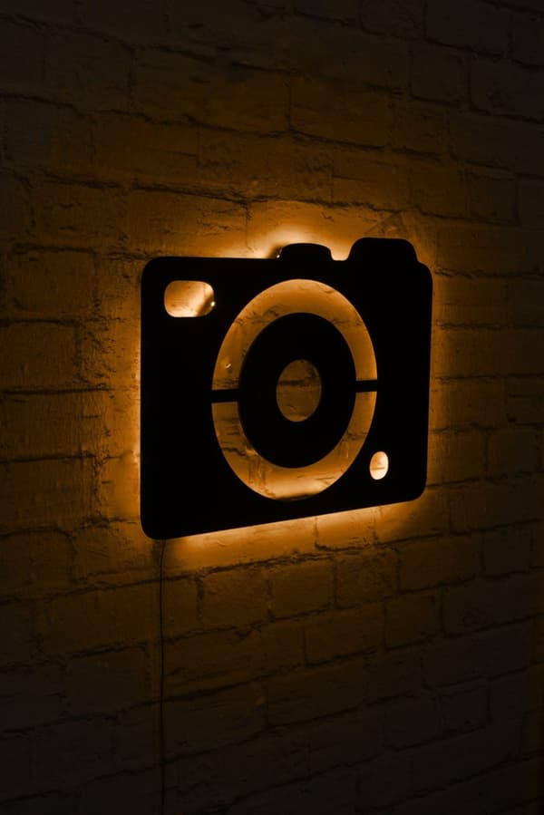 Dekorativt LED-lyskamera - Gul