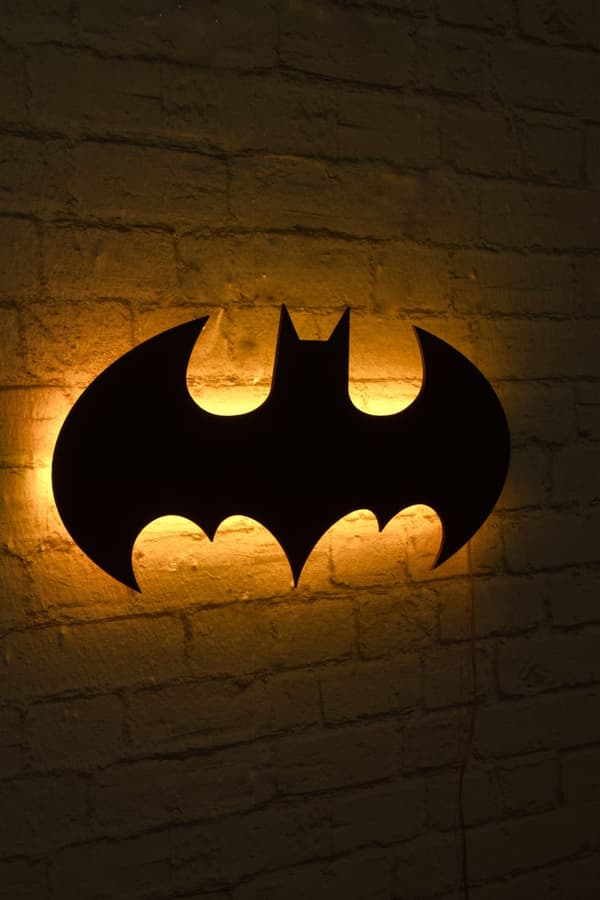 Koristeellinen led-valaistus Batman - keltainen