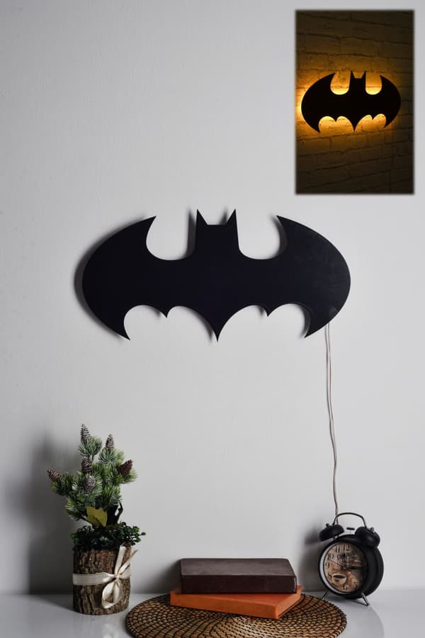 Koristeellinen led-valaistus Batman - keltainen
