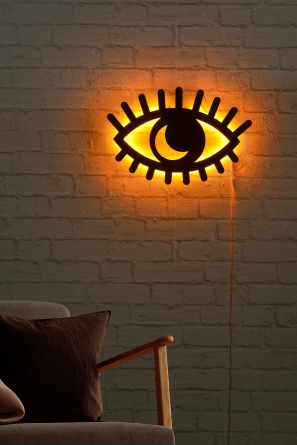 Dekorativ Led-belysning Evil Eye - Gul