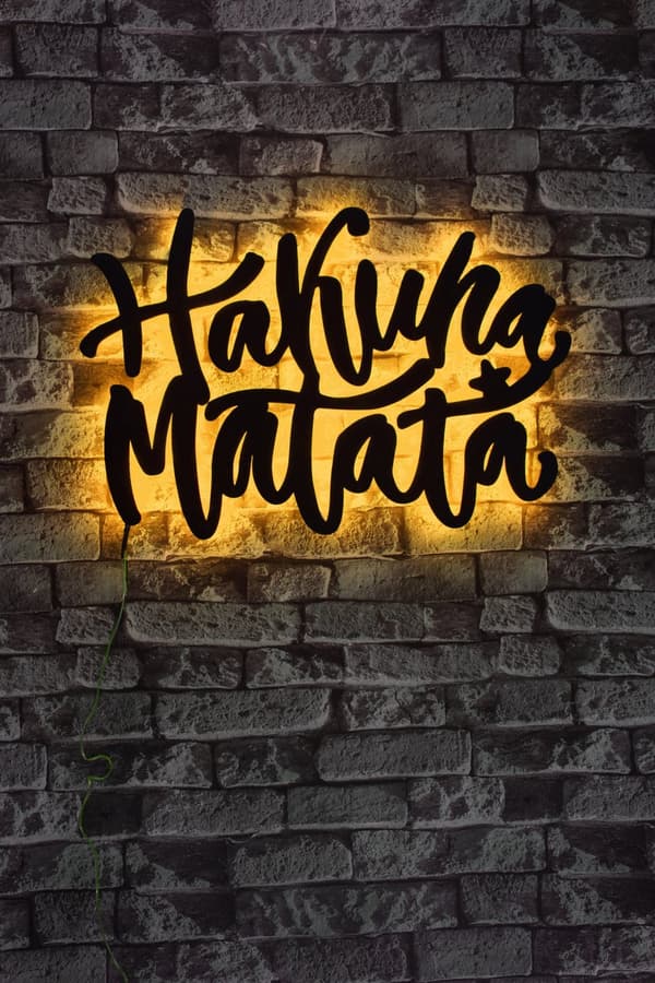 Koristeellinen led-valaistus Hakuna Matata - keltainen