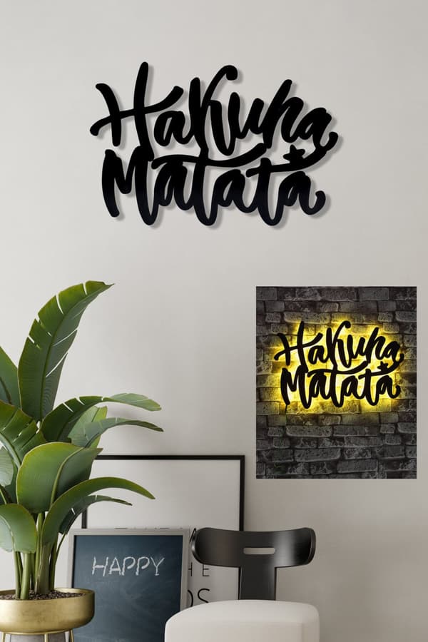 Dekorativ Led Belysning Hakuna Matata - Gul