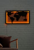 Miniatyrbild 3 av 9: Dekorativ LED-belysning Världskarta 2 - Gul