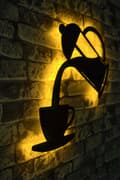 Miniatyrbillede 3 af 6: Dekorativ Led Belysning Kaffe - Gul