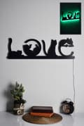 Miniatyrbillede 1 af 9: Dekorativ Led Belysning Cat Love - Grøn