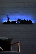 Miniatyrbillede 3 af 9: Dekorativ LED-belysning NYC Skyline - Blå