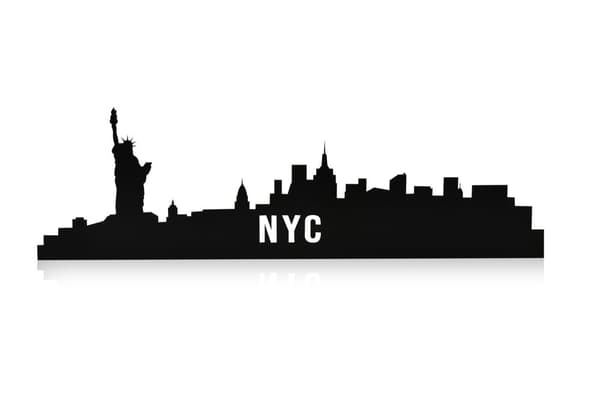 Dekorativ LED-belysning NYC Skyline - Blå