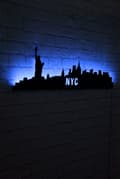 Miniatyrbillede 2 af 9: Dekorativ LED-belysning NYC Skyline - Blå