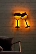 Miniatyrbild 3 av 9: Dekorativ LED-belysning Vinglas - Gul
