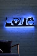 Miniatyrbillede 3 af 9: Dekorativ Led Belysning Cat Love - Blå