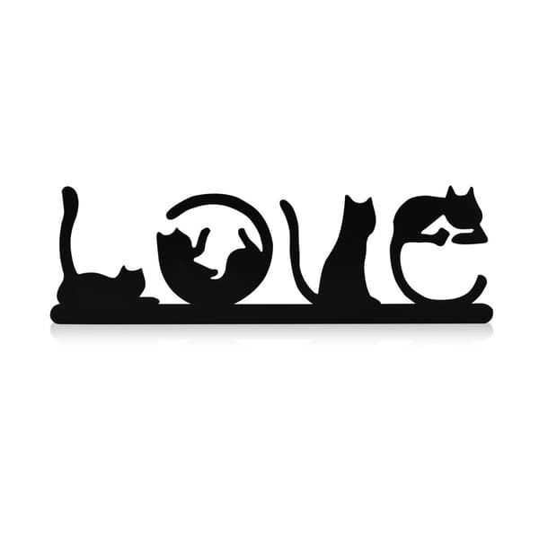 Dekorativ Led Belysning Cat Love - Blå
