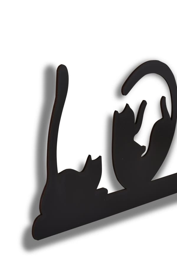 Dekorativ Led Belysning Cat Love - Rød