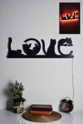 Miniatyrbillede 1 af 9: Dekorativ Led Belysning Cat Love - Rød