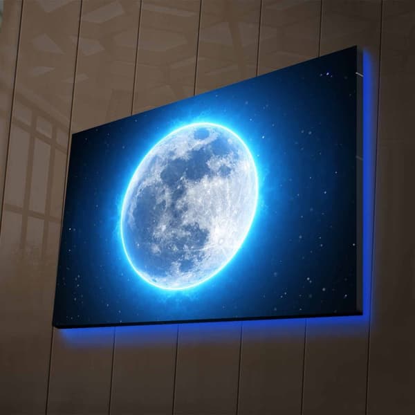 Dekorativ LED upplyst canvasmålning NASA-023
