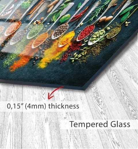 Dekorativt hærdet glasmaleri 0464 - 72 x 46