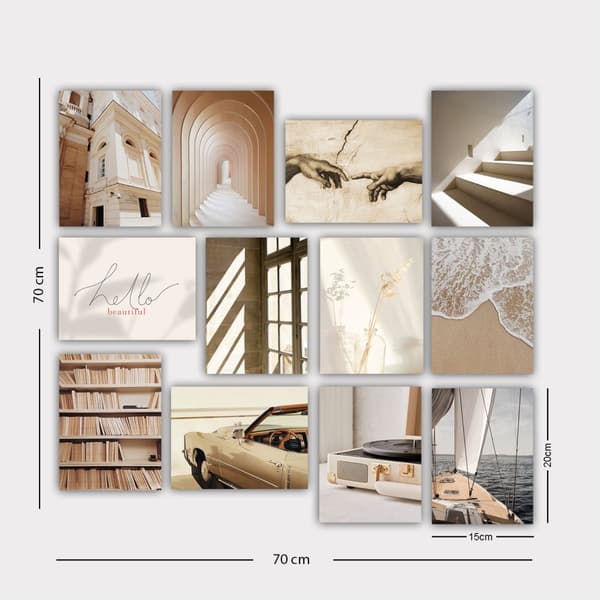Dekorativt MDF-maleri (12 stk) 12MDF41YS