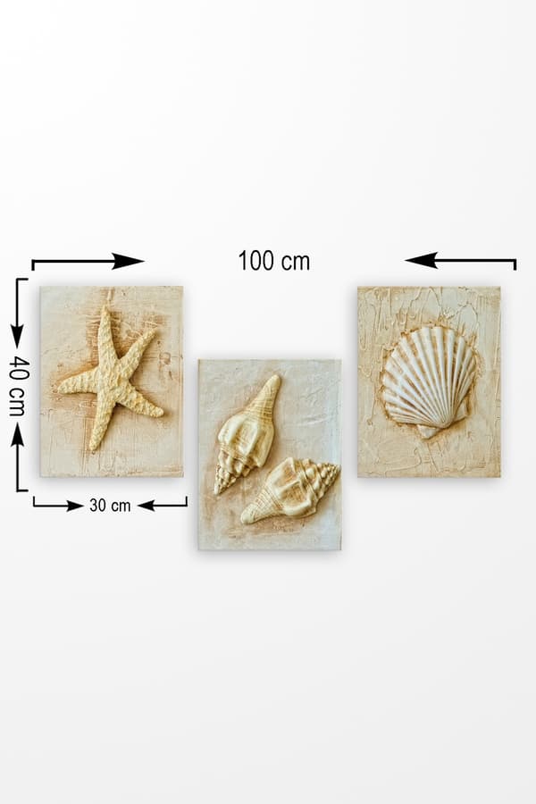 Dekorativt MDF-maleri (3 stykker) MDF0097