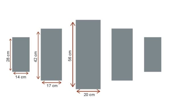 Dekorativt MDF-maleri (5 stk) ST283
