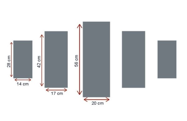 Dekorativt MDF-maleri (5 stk.) ST093