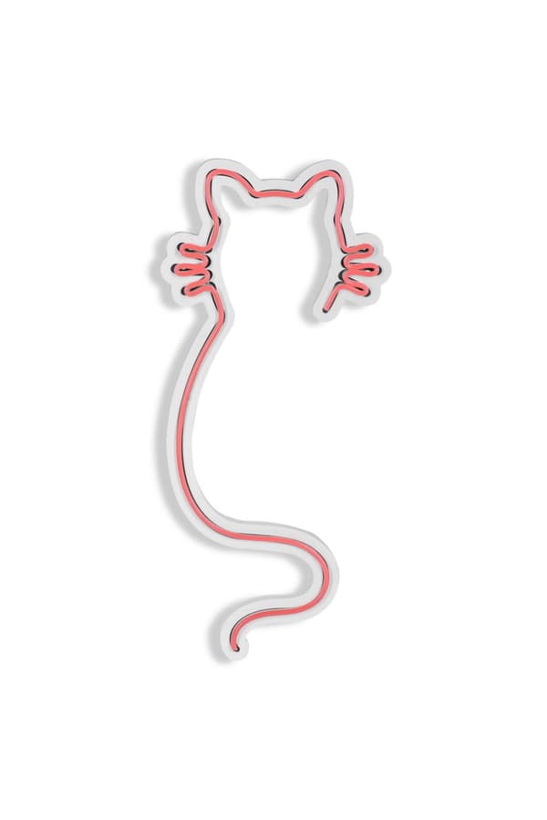 Dekorativ Plast Led Belysning Kat - Pink