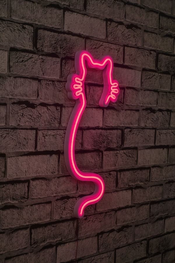 Dekorativ Plast Led Belysning Kat - Pink