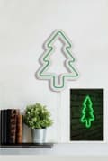 Miniatyrbilde 4 av 9: Dekorativ Plast Led Belysning Julefuru - Grønn