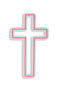 Miniatyrbilde 6 av 8: Dekorativt Plast Led Belysning Cross Sign - Rosa