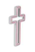 Miniatyrbilde 7 av 8: Dekorativt Plast Led Belysning Cross Sign - Rosa