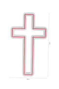 Miniatyrbilde 8 av 8: Dekorativt Plast Led Belysning Cross Sign - Rosa