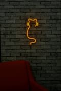 Miniatyrbillede 4 af 9: Dekorativ Plast Led Belysning Kat - Gul