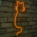 Miniatyrbillede 1 af 9: Dekorativ Plast Led Belysning Kat - Gul