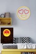 Miniatyrbillede 4 af 8: Dekorativ Plast Led Belysning Love Smile - Rød Gul