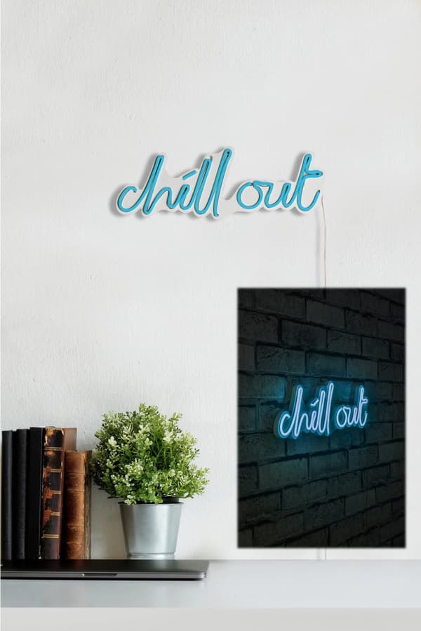 Dekorativ plast LED-belysning Chill Out - Blå