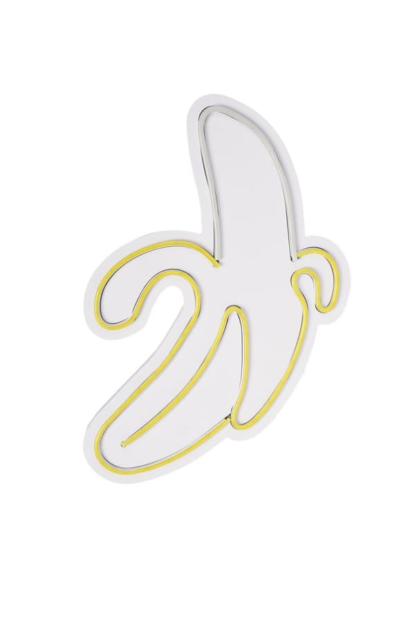 Dekorativ Plast Led Belysning Banan - Gul Vit